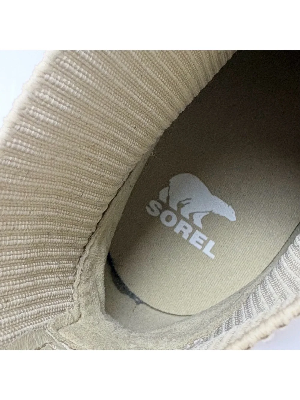 SOREL Caribou X Chelsea Cozy Boot Sz 8 Bleached Ceramic Oatmeal Shearling $200